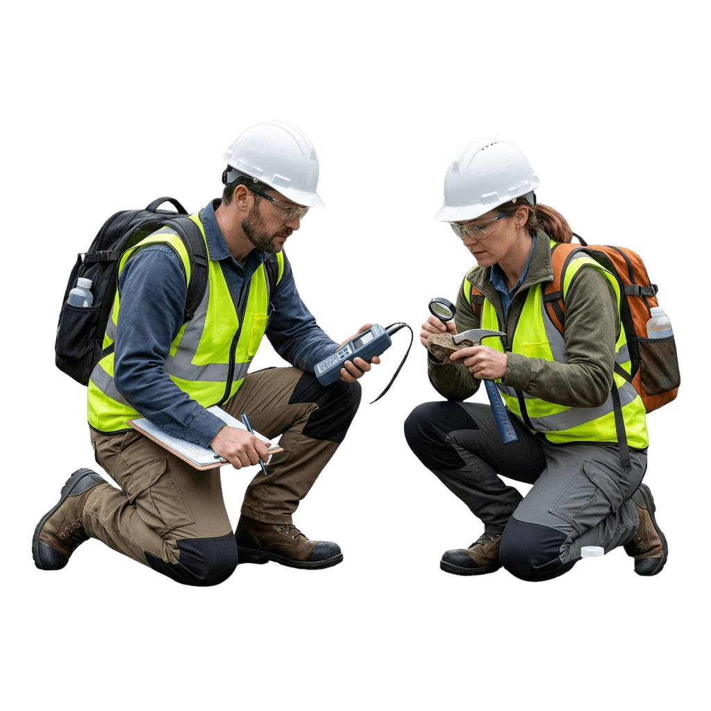 Ingenieros de minas en campo